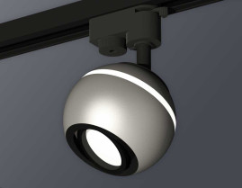 Комплект трекового светильника Ambrella light Track System XT1103001 SSL/PBK серебро песок/черный полированный (A2521, C1103, N7002)