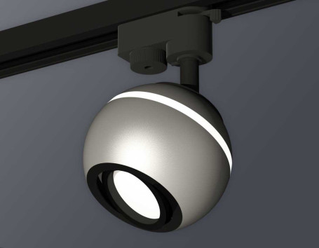 Комплект трекового светильника Ambrella light Track System XT1103001 SSL/PBK серебро песок/черный полированный (A2521, C1103, N7002)
