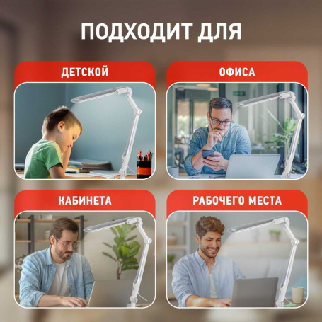 Настольная лампа ЭРА NLED-497-12W-S Б0052772