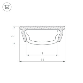 Профиль Arlight ARH-Bent-W11-2000 Anod 023592