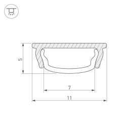 Профиль Arlight ARH-Bent-W11-2000 Anod 023592