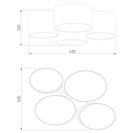 Потолочная люстра TK Lighting 3163 Cordoba
