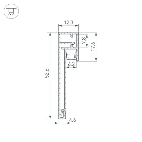 Профиль Arlight Plintus-H54B-2000 Black 046140