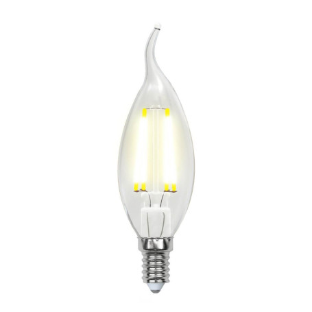 Лампа светодиодная филаментная Uniel E14 6W 4000K прозрачная LED-CW35-6W/NW/E14/CL PLS02WH UL-00001374