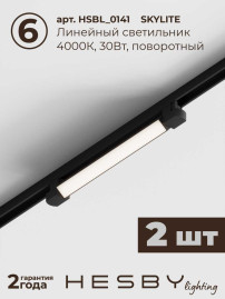 Накладная однофазная трековая система Hesby Lighting Skylite №14 со светильниками HSBL_kompl_S014_NI3B4K