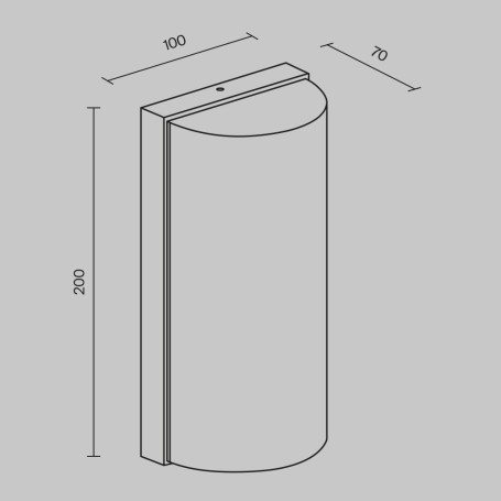 Уличный настенный светодиодный светильник Maytoni Badd O454WL-L10GF3K1