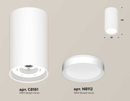 Комплект накладного светильника Ambrella light Techno Spot XS (C8161, N8112) XS8161001