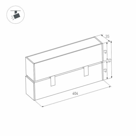 Трековый светодиодный светильник для магнитного шинопровода Arlight Mag-Flat-Fold-45-S405-12W Warm3000 026989