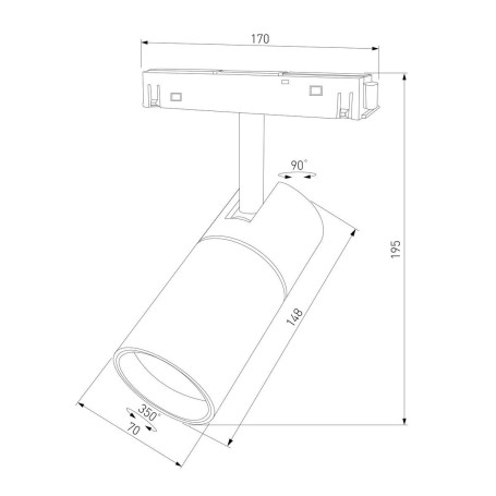 Трековый светодиодный светильник Elektrostandard Slim Magnetic 85197/01 a066589