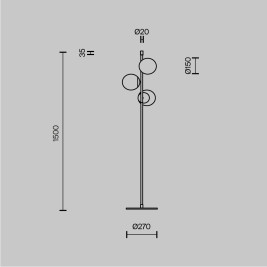 Торшер Maytoni Nostalgia MOD048FL-03G