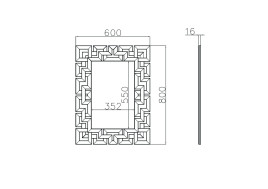 Зеркало прямоугольное &quot;Меандры&quot;