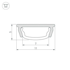 Профиль Arlight ARH-Bent-W11-2000 Anod Black 039583