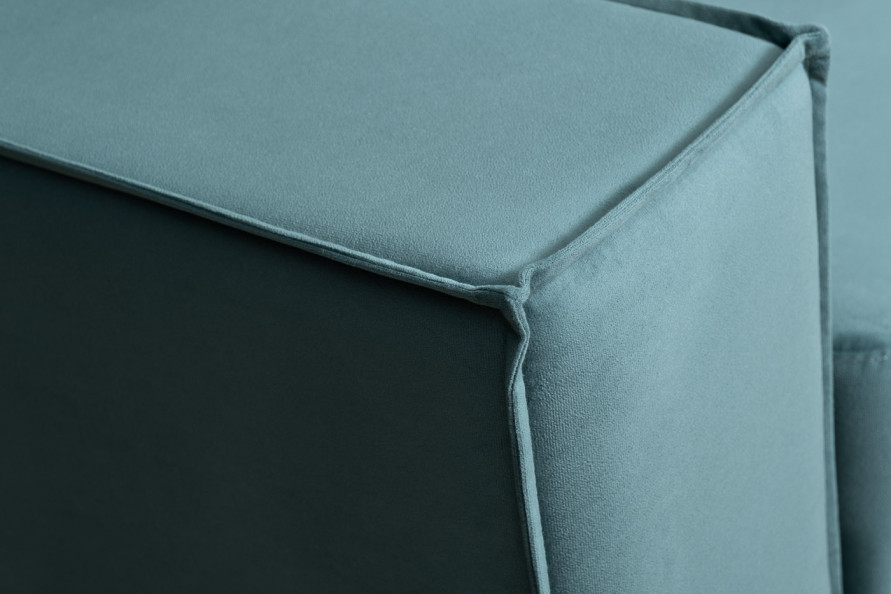 Диван Bergamo трехместный с канапе правый раскладной бирюзовый