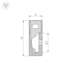 Профиль Arlight WPH-Flex-0616-Side-S9-5M Full Black 045842