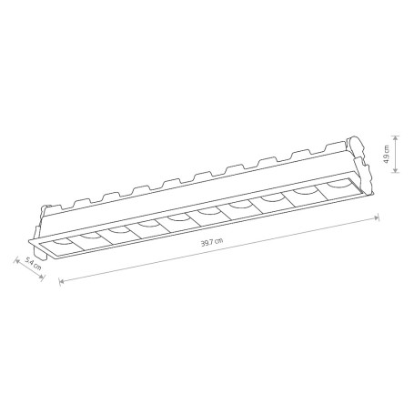 Встраиваемый светильник Nowodvorski Midi Led Black 10063