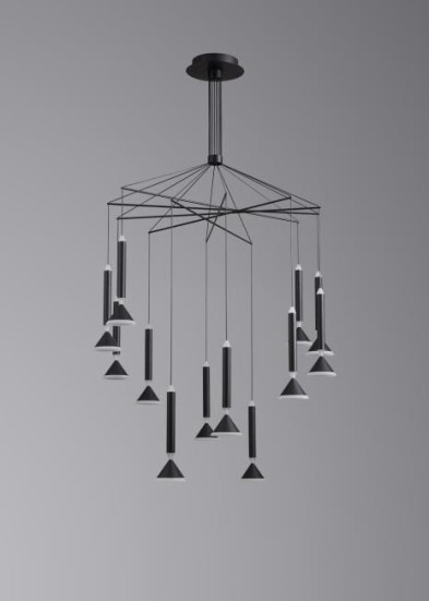 Люстра подвесная Alfa Light F3024-45 BLACK