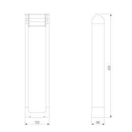 Уличный светодиодный светильник Elektrostandard Dors F LED (35163/F) 3000K черный a072078
