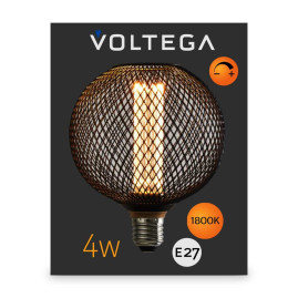 Лампа светодиодная филаментная Voltega 271 E27 4W 1800K черная 8548
