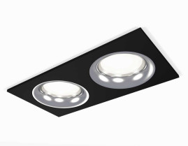 Комплект встраиваемого светильника Ambrella light Techno Spot XC7636003 SBK/PCL черный песок/серебро полированное (C7636, N7012)