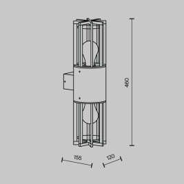 Уличный настенный светильник Maytoni Barrel O453WL-02GF