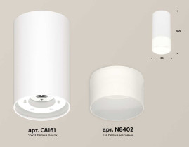 Комплект накладного светильника Ambrella light Techno Spot XS (C8161, N8402) XS8161003