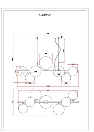 Подвесная люстра Moderli Renny V10789-7P