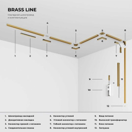 Трековый светильник Elektrostandard Brass Line a071846