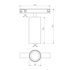 Трековый светильник Elektrostandard Brass Line a071846