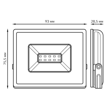 Прожектор светодиодный Gauss 10W 613100310