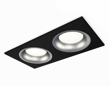 Комплект встраиваемого светильника Ambrella light Techno Spot XC7636004 SBK/MCH черный песок/хром матовый (C7636, N7013)