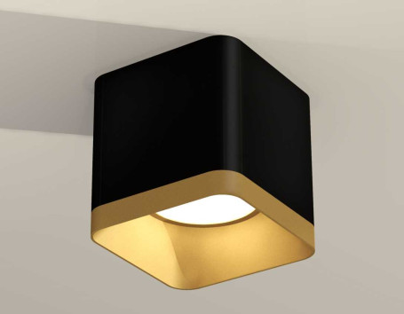 Комплект накладного светильника Ambrella light Techno Spot XS7806004 SBK/SGD черный песок/золото песок (C7806, N7704)