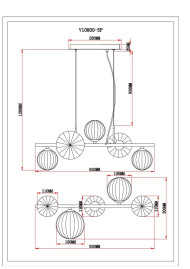 Подвесная люстра Moderli Renny V10800-5P