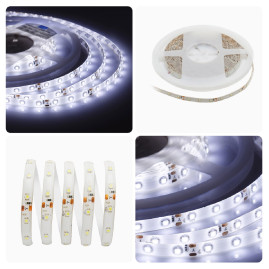Светодиодная влагозащищенная лента Apeyron 4,8W/m 60LED/m 3528SMD холодный белый 5M 00-08