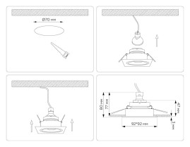 Светильник встраиваемый Ambrella Light TN102829