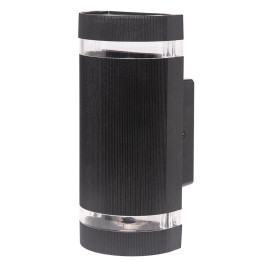 Светильник садово-парковый Feron.ONE DH1702-P, на стену вверх/вниз, 2*GU10 220-240V, черный пластик