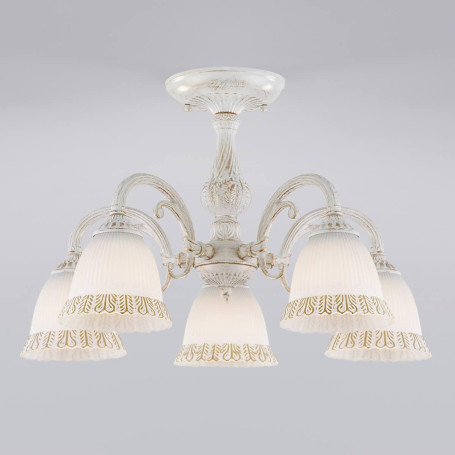 Потолочная люстра Eurosvet Campina 60107/5 белый с золотом