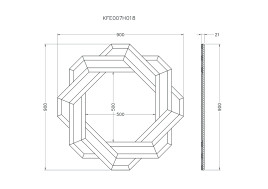 Зеркало декоративное черно-золотое