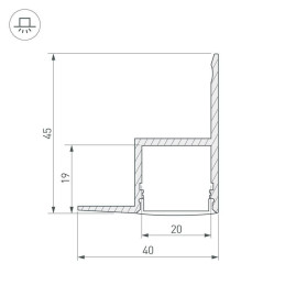 Профиль Arlight ARH-CEIL-2000 ANOD 016150