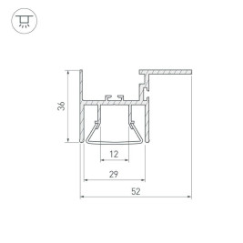 Профиль Arlight FOLED-CEIL-SIDE-2000 023864