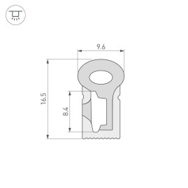 Профиль Arlight WPH-Flex-0817-Side-S8-5m White 040268