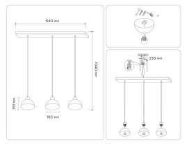 Подвесной светильник Ambrella light Traditional Loft TR83135