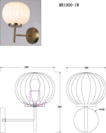 Бра MyFar Eliza MR1900-1W