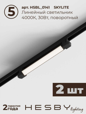 Встраиваемая однофазная трековая система Hesby Lighting Skylite №10 со светильниками HSBL_kompl_S010_VI2B4K