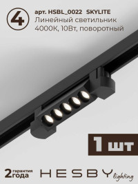 Встраиваемая однофазная трековая система Hesby Lighting Skylite №10 со светильниками HSBL_kompl_S010_VI2B4K
