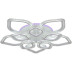 Потолочная светодиодная люстра Reluce 09827-3.3-5+5A WH (RGB)