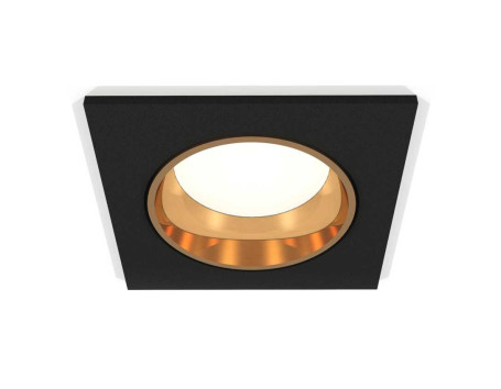 Комплект встраиваемого светильника Ambrella light Techno Spot XC6521004 SBK/PYG черный песок/золото желтое полированное (C6521, N6113)