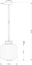 Подвесной светильник KUTEK ALBA ALB-ZW-1(P)150