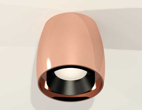 Комплект накладного светильника Ambrella light Techno Spot XS1144001 PPG/PBK золото розовое полированное/черный полированный (C1144, N7031)