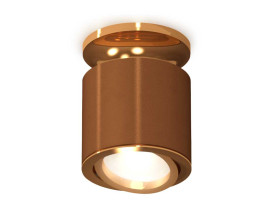 Комплект накладного светильника Ambrella light Techno Spot XS7404120 SCF/PYG кофе песок/золото желтое полированное (N7929, C7404, N7004)
