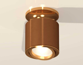 Комплект накладного светильника Ambrella light Techno Spot XS7404120 SCF/PYG кофе песок/золото желтое полированное (N7929, C7404, N7004)